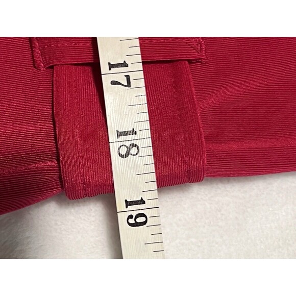 Slinky Brand HSN Dress Large Pink Sheath Knit SS with Silver Buckle Accent  NWT - Picture 12 of 13